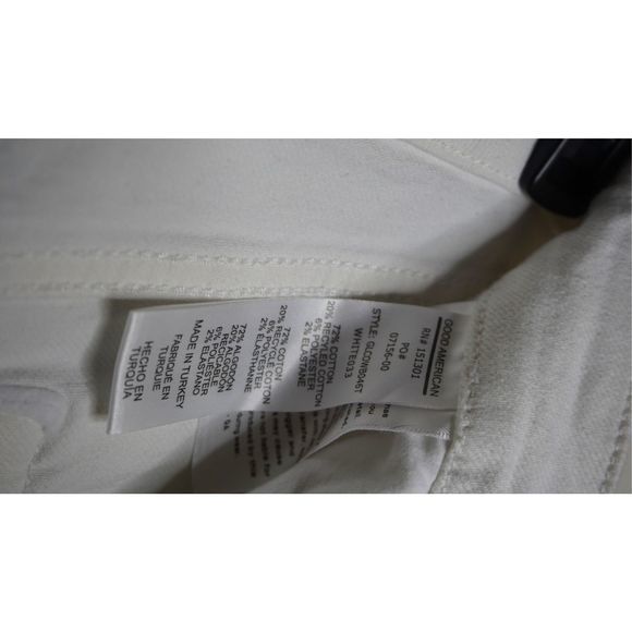 Good American Good Legs Ultimate Skinny White Denim Jeans Sz 4 Cross Over Waist - Picture 6 of 6